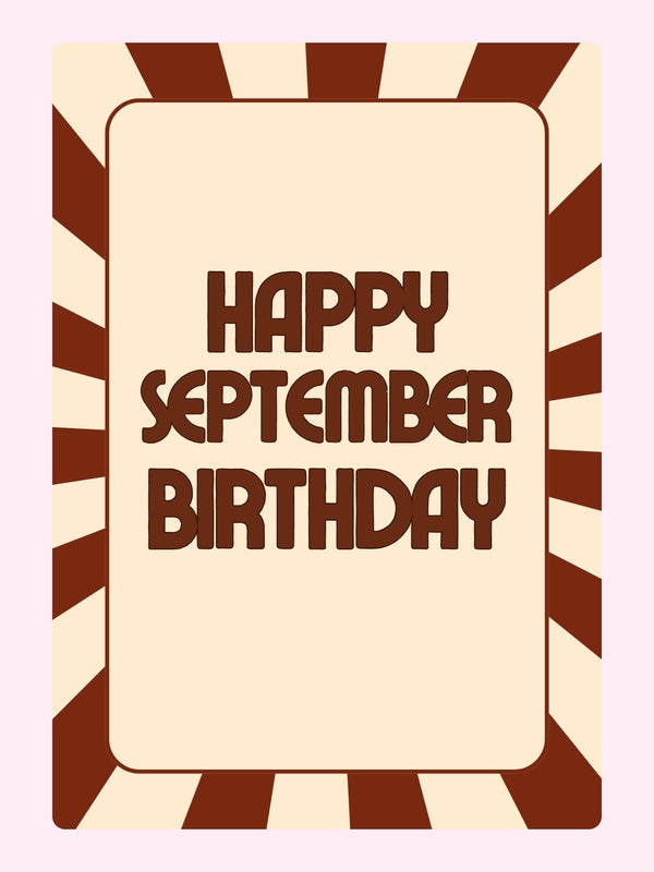 Brown And White Cake Card, just because
