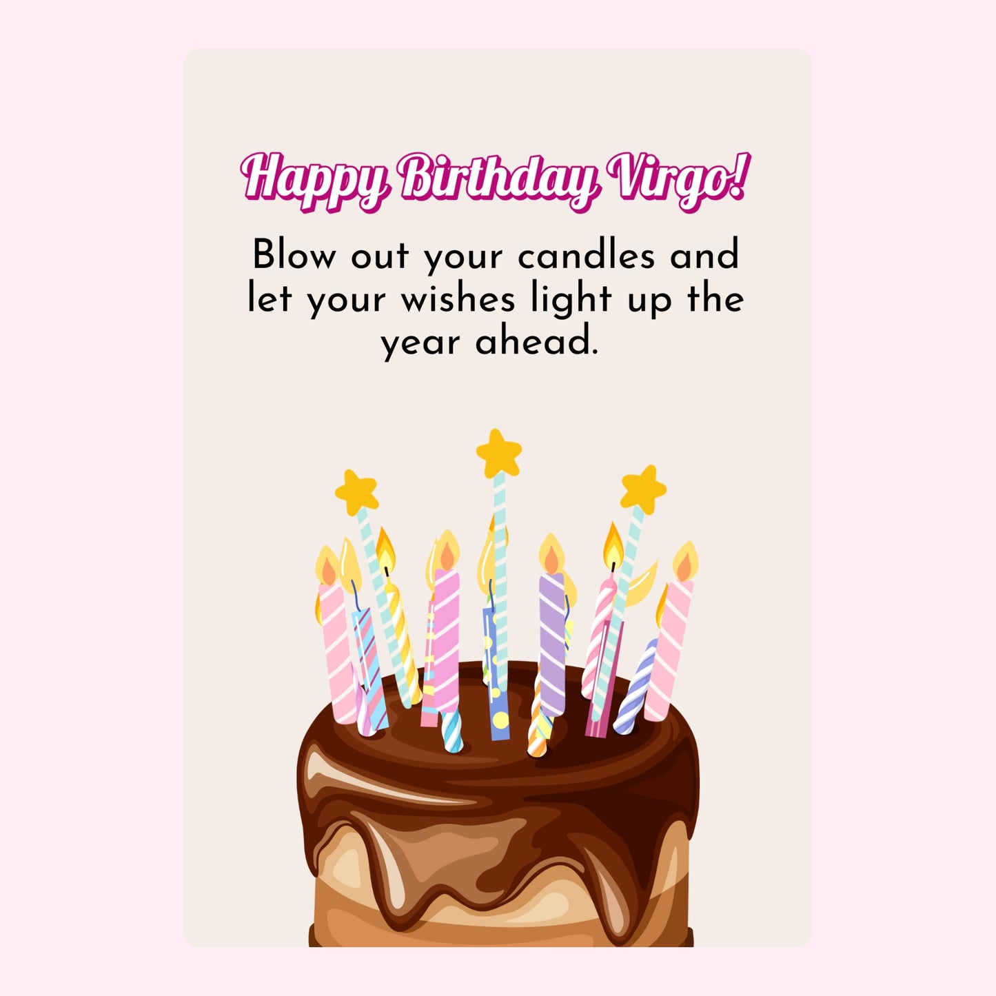 Happy Birthday Virgo cake wishes, September 3, 2024.