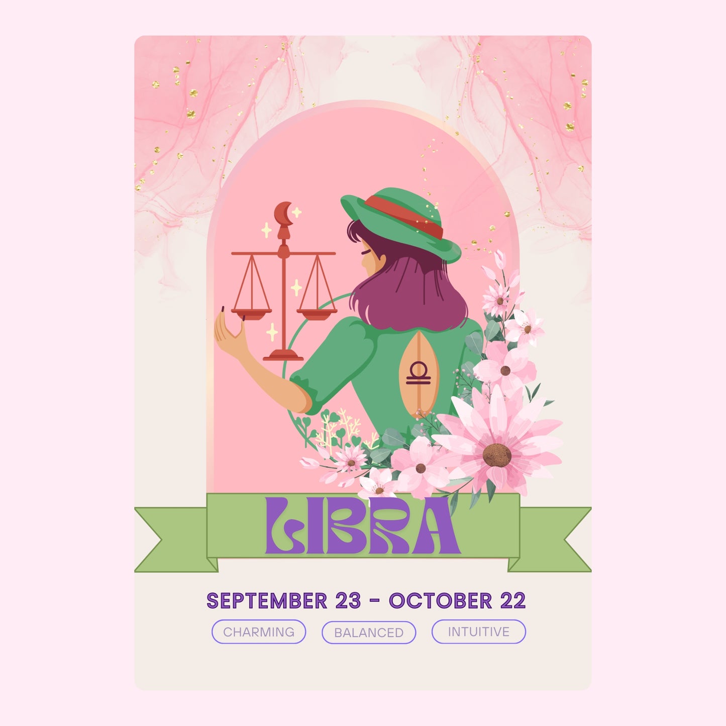 Libra Zodiac Sign illustration - September 3, 2024