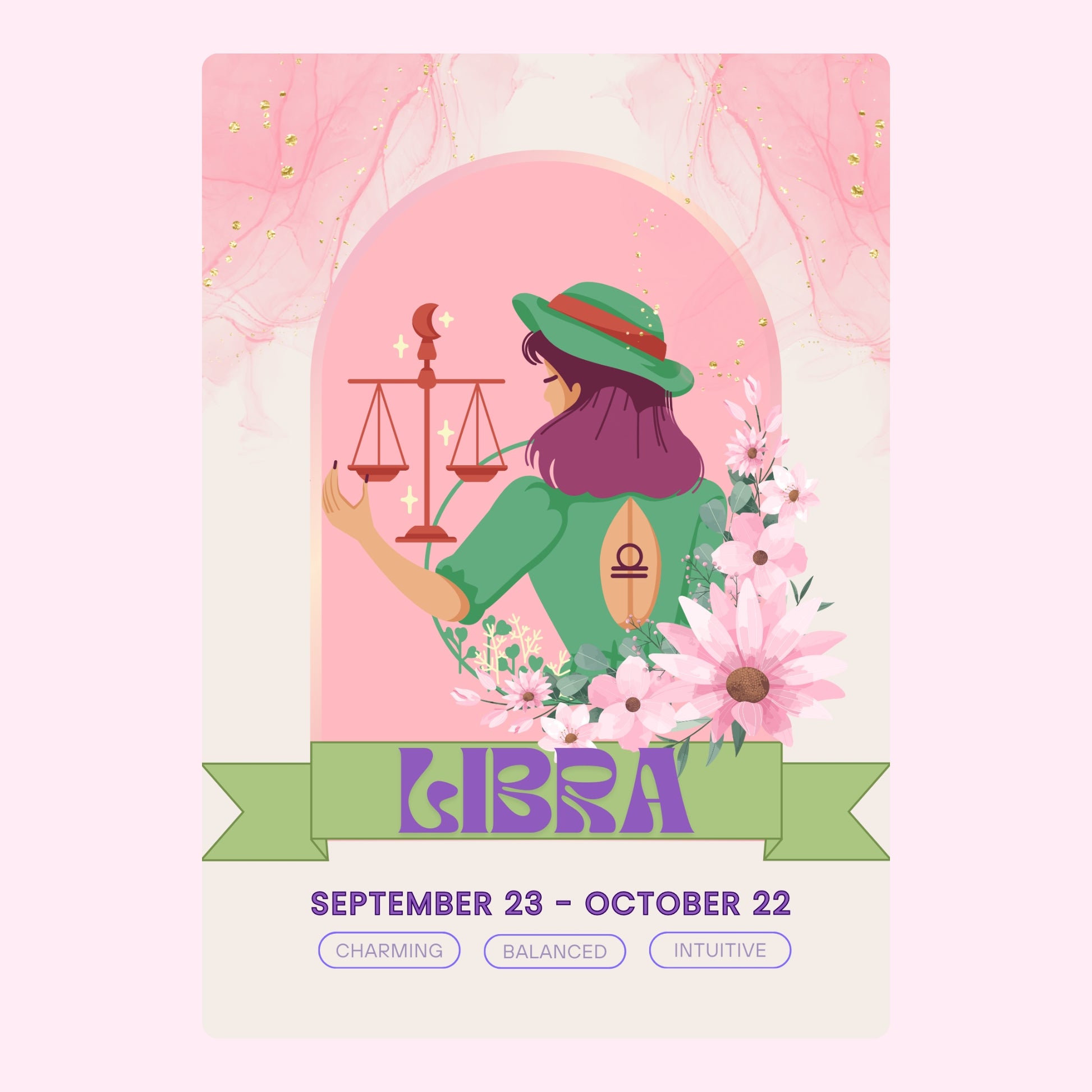 Libra Zodiac Sign illustration - September 3, 2024