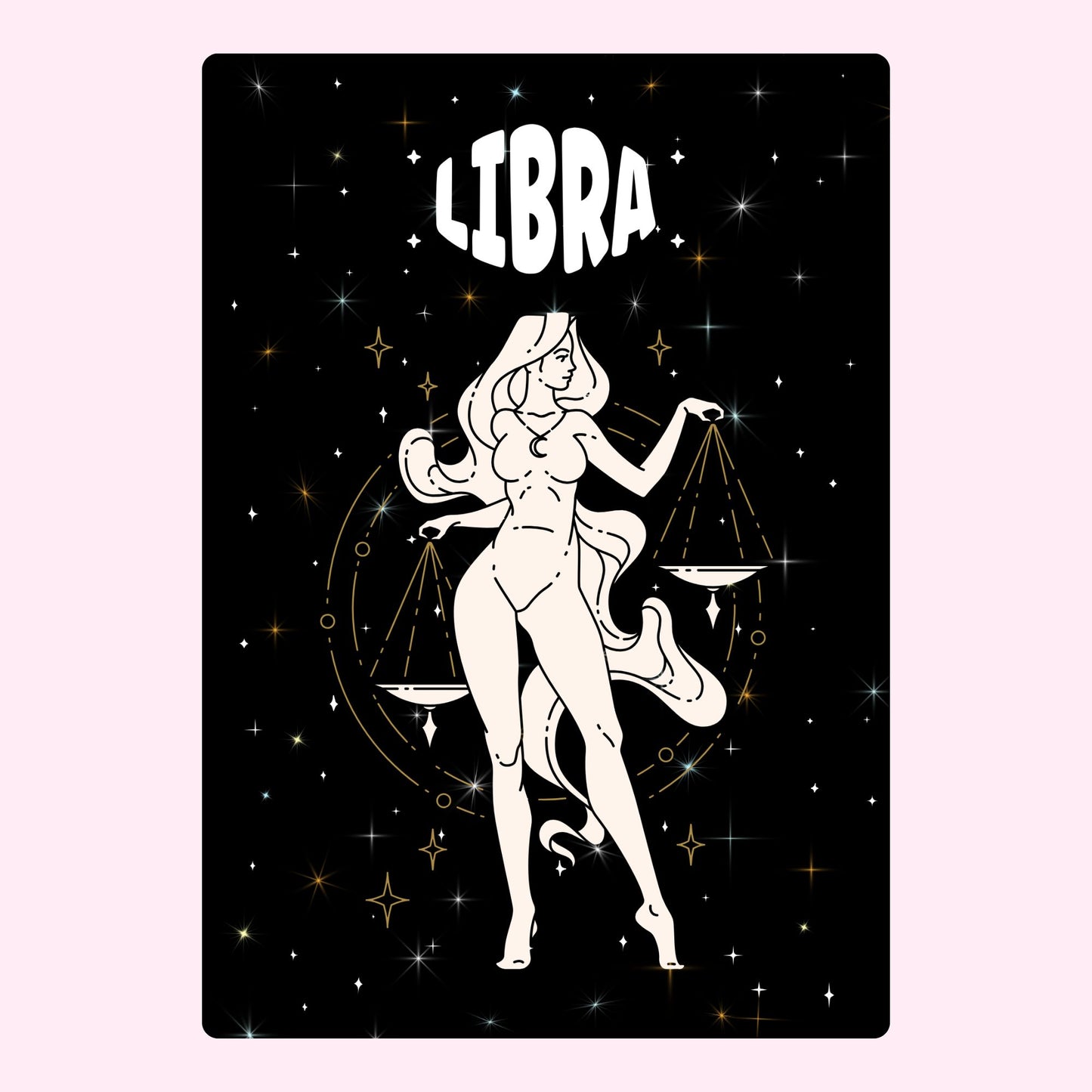 Libra zodiac sign illustration