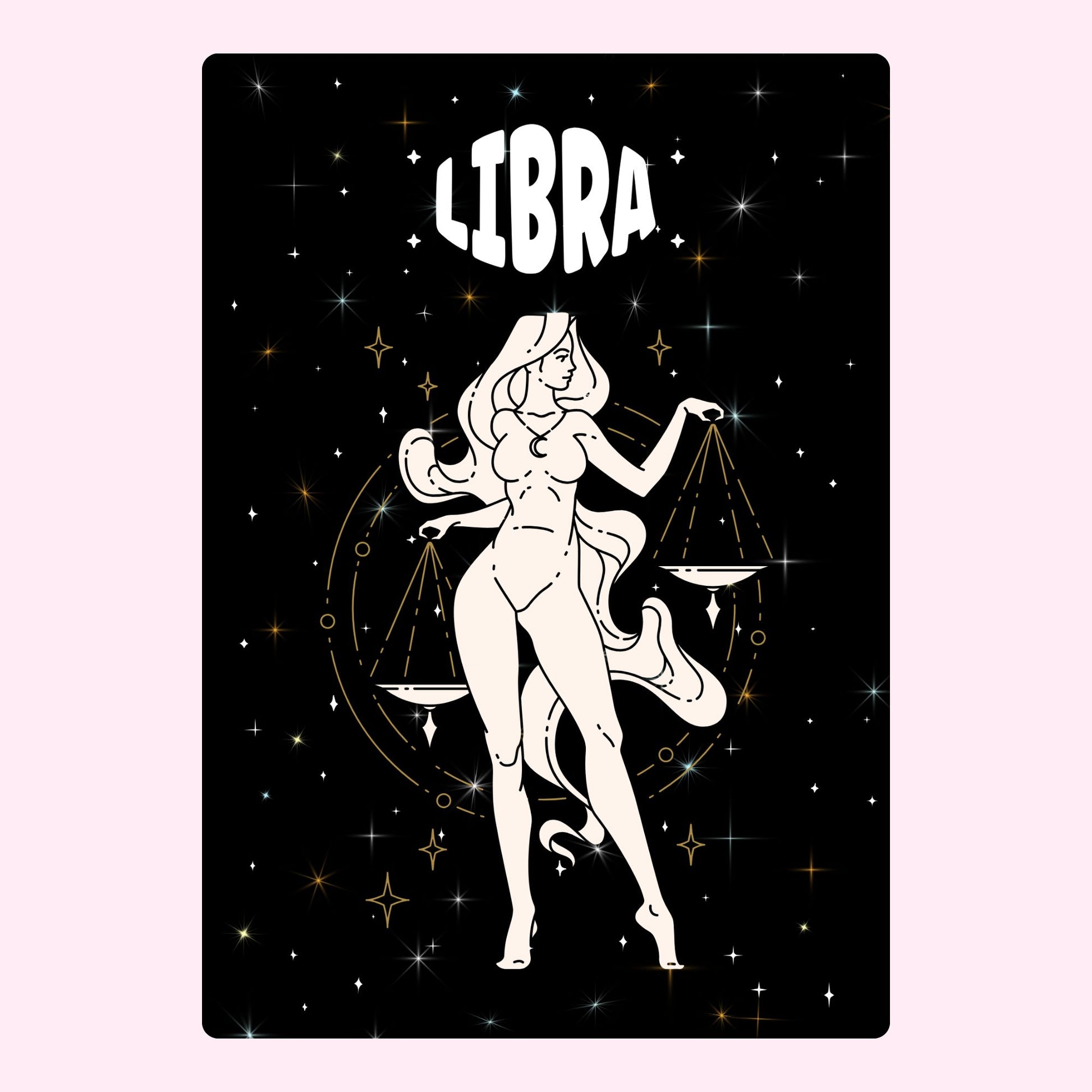 Libra zodiac sign illustration