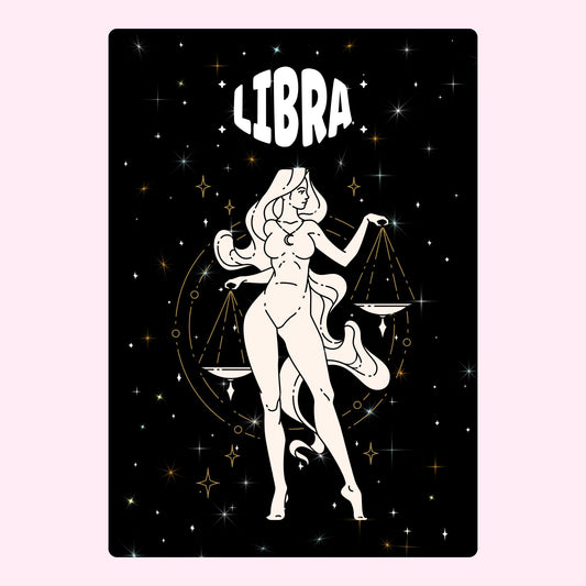 Libra zodiac sign illustration