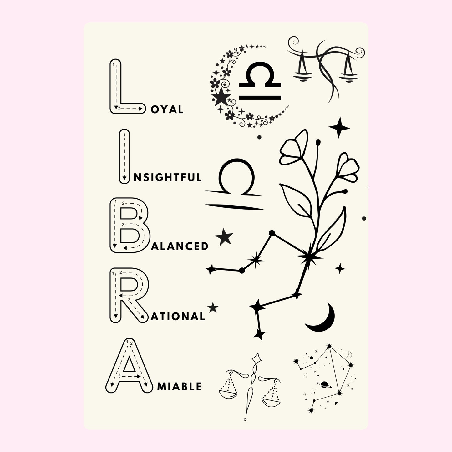 Libra Zodiac sign illustration from Website, September 3, 2024