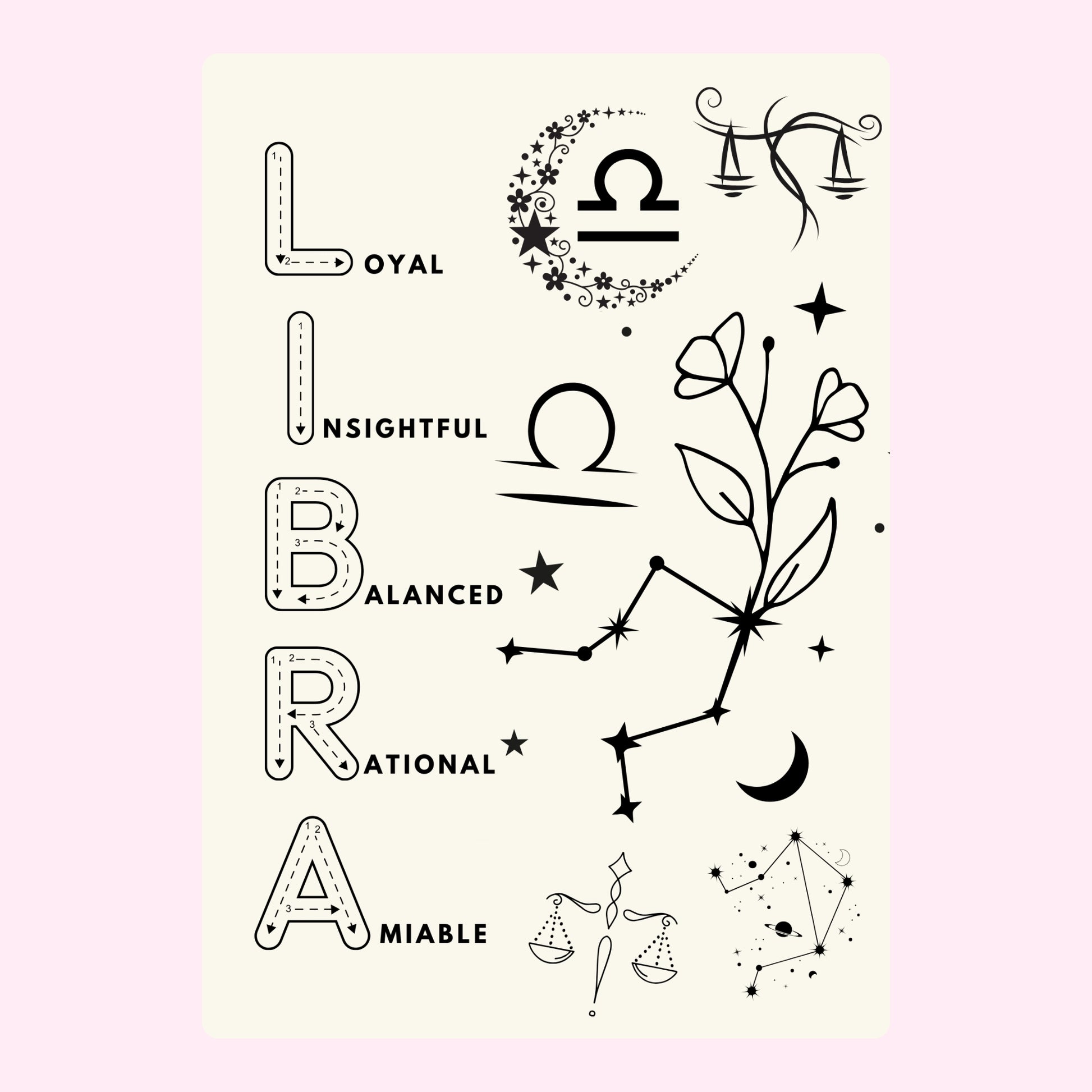 Libra Zodiac sign illustration from Website, September 3, 2024