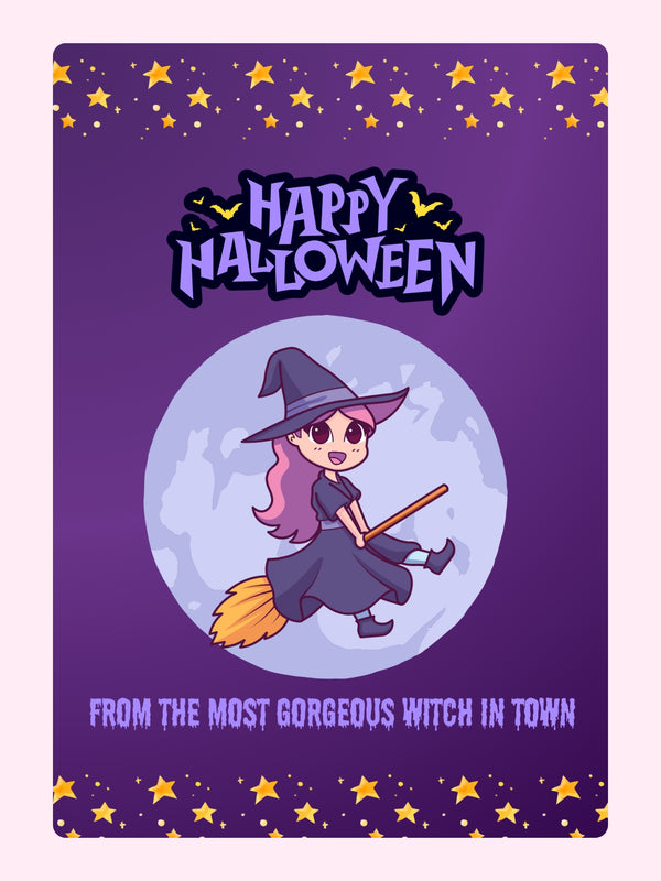 Witchy Cake Card, Halloween