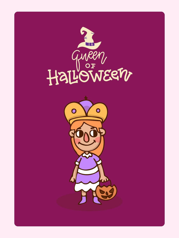 Queen Of Halloween Cake Card