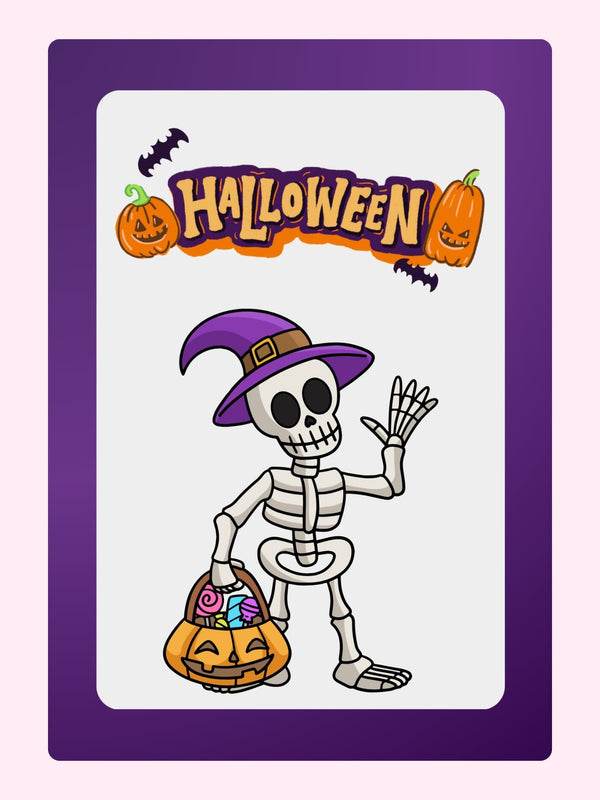 skeleton with candy