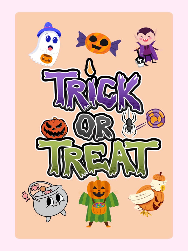 Trick Or Treat Halloween Cake Card
