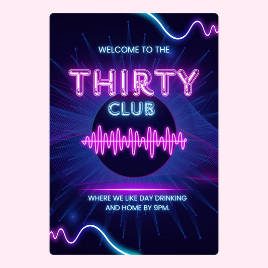 Thirty Club event poster