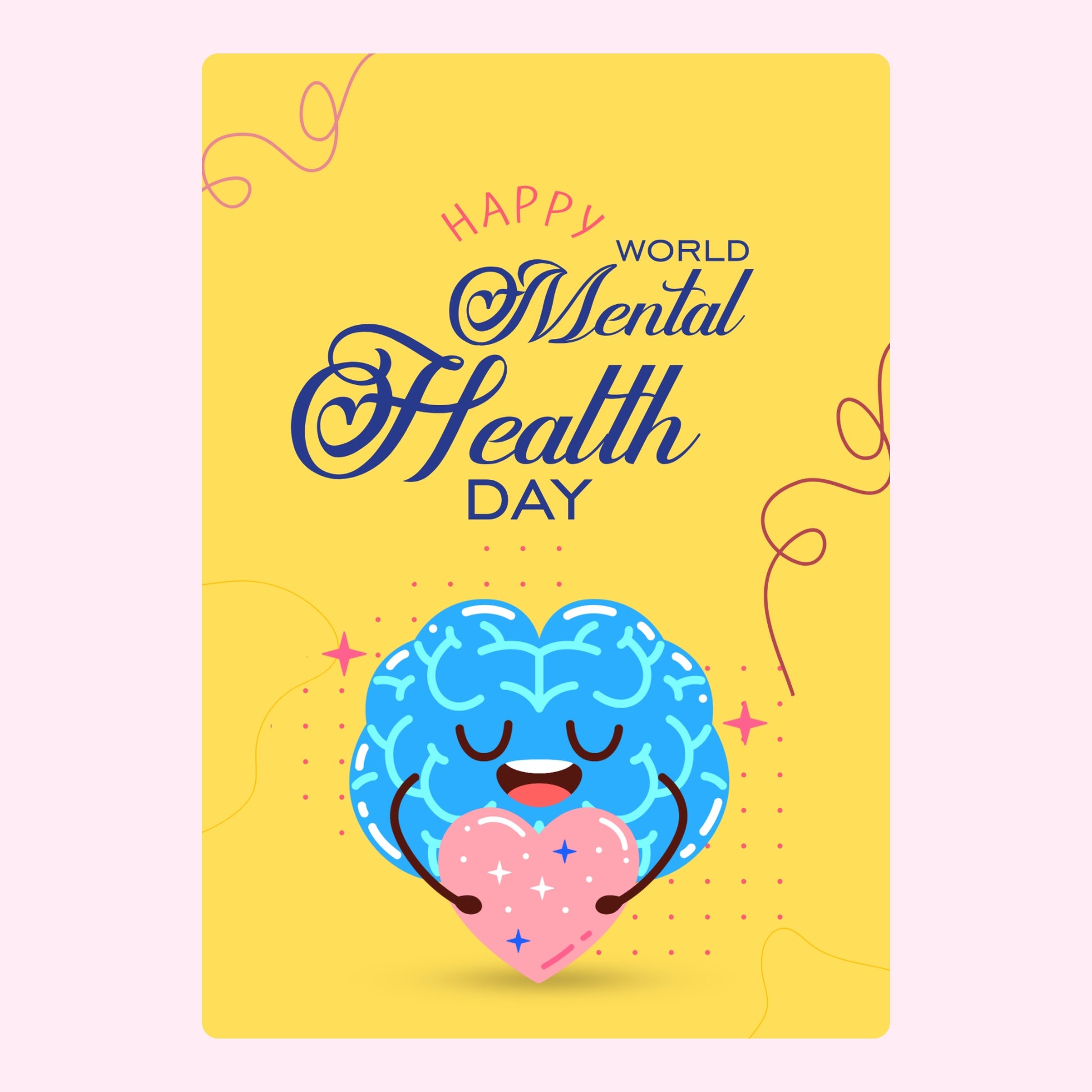 Happy World Mental Health Day graphic