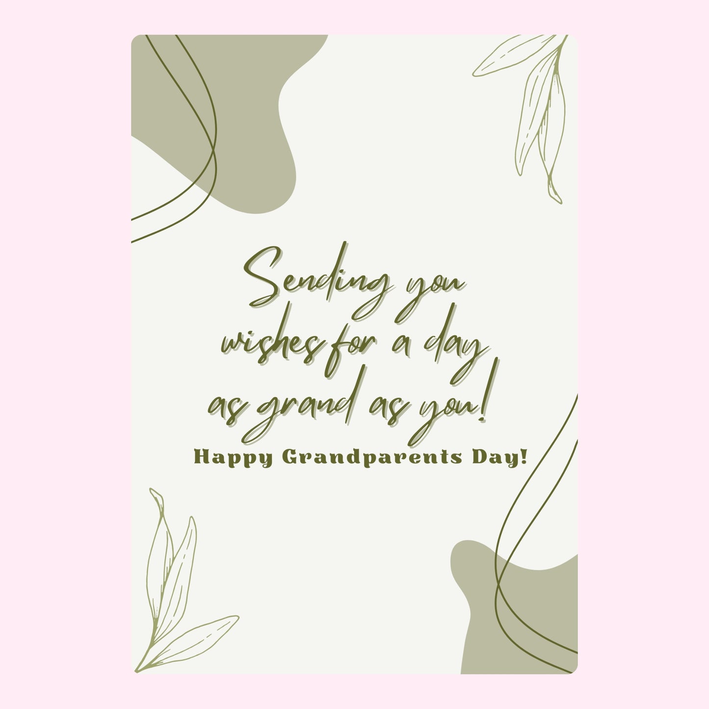 Grandparents Day card with wishes