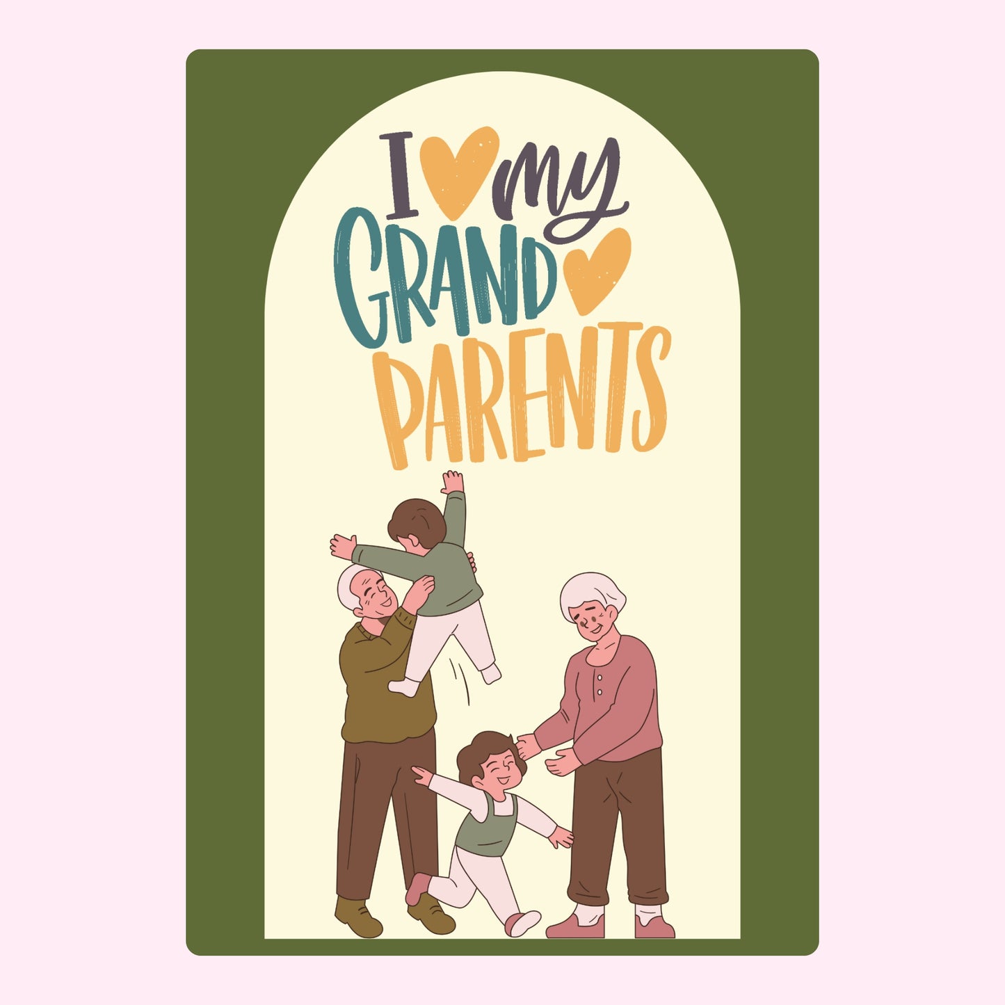 I Love My Grandparents illustration