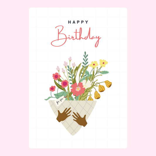 Floral birthday bouquet design