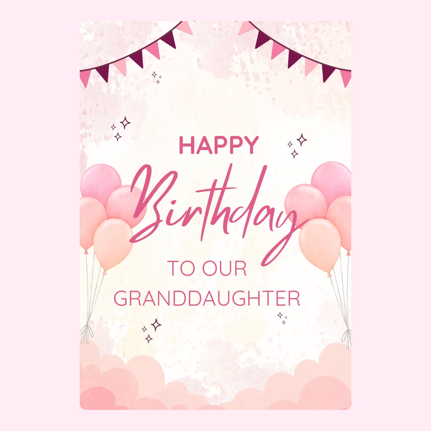 Happy Birthday Granddaughter card