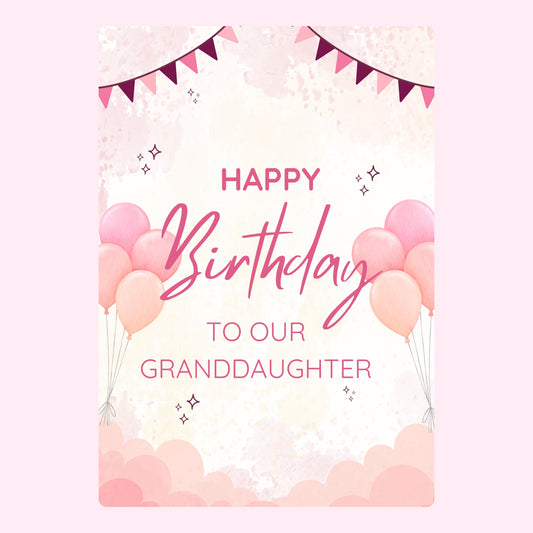 Happy Birthday Granddaughter card