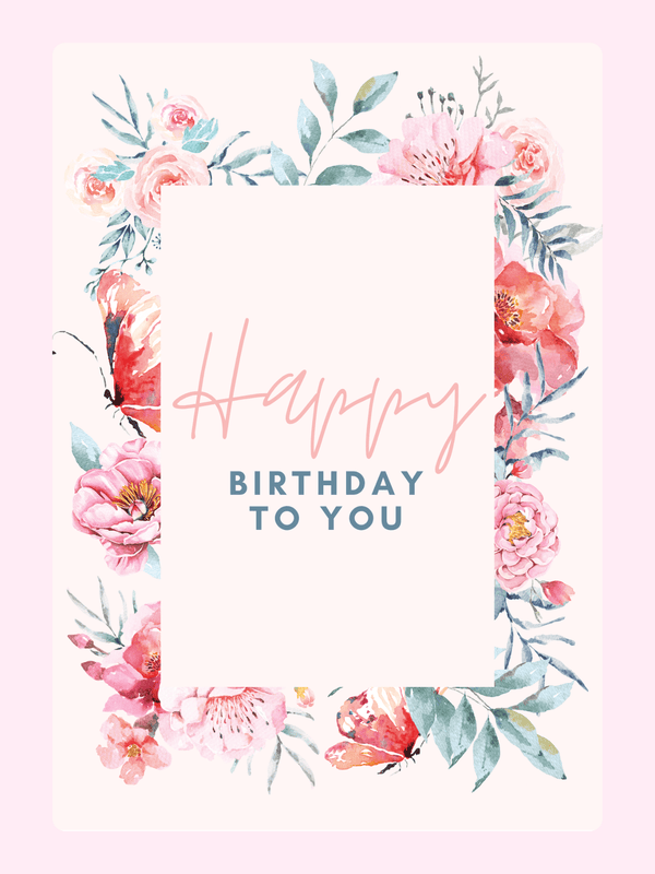 Happy Birthday floral card