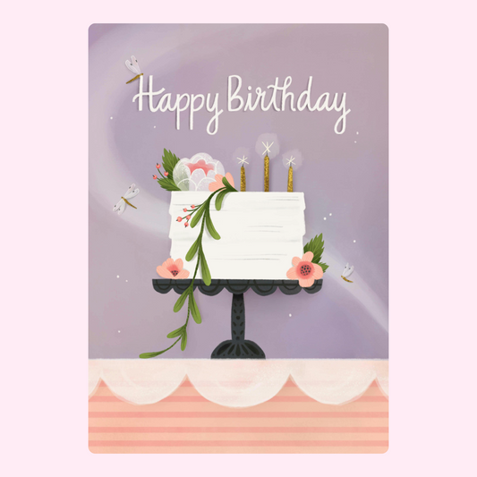 Happy Birthday cake card