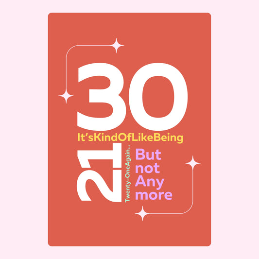 30th birthday card, It's Kind of Like Being 21...But not Any more