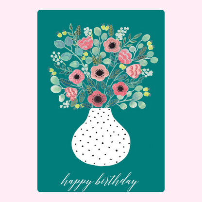 Happy Birthday floral card, Website 53