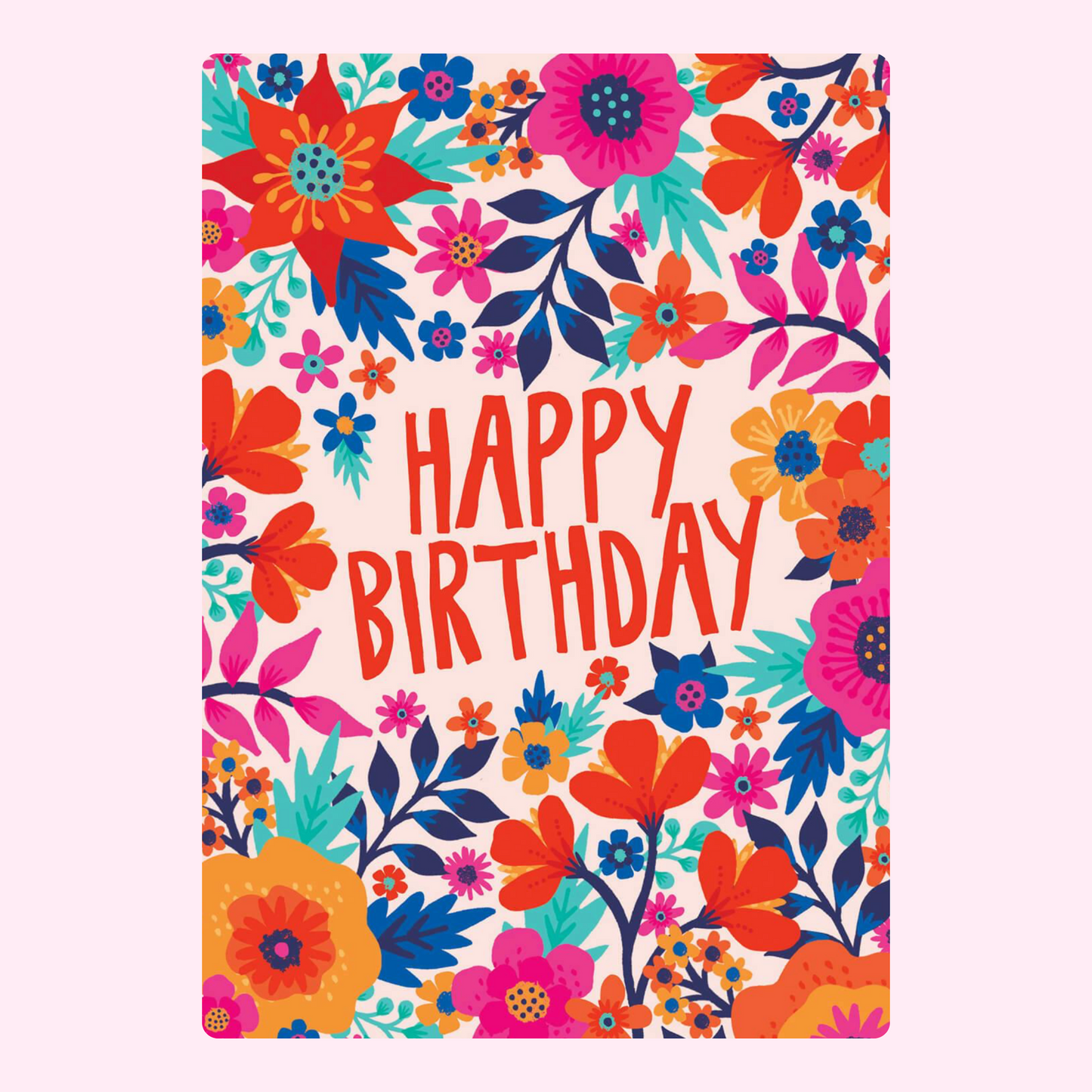 Floral Happy Birthday card