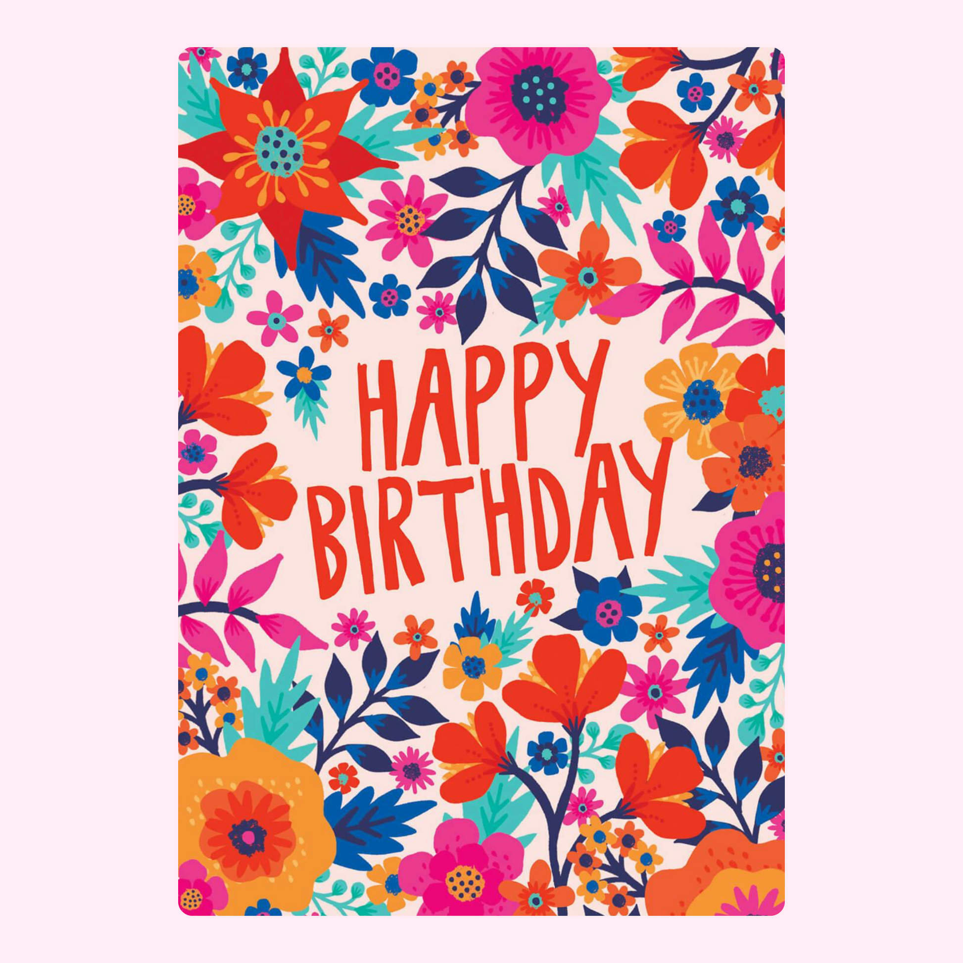 Floral Happy Birthday card