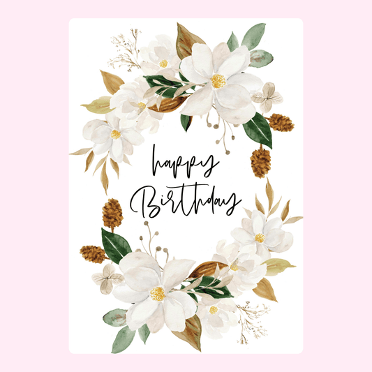 Happy Birthday floral card (Website 57)