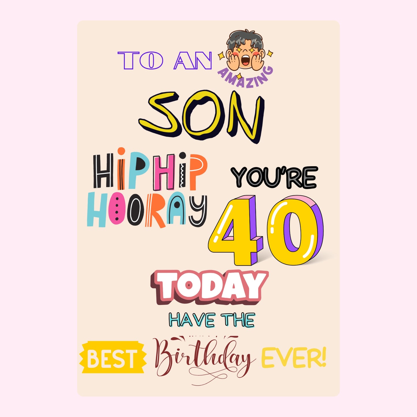 Son's 40th birthday card