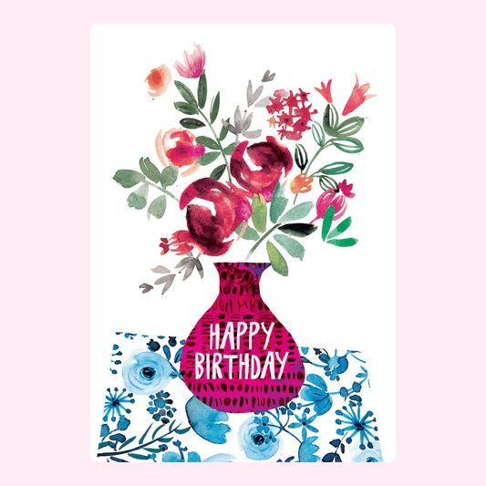 Happy Birthday floral card