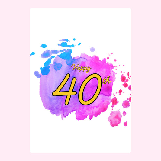 Happy 40th Birthday Card - Website