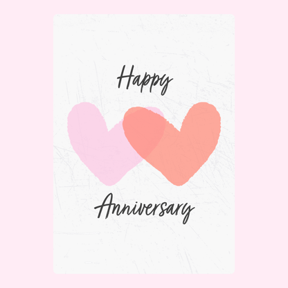 Happy Anniversary card with hearts - Website 63