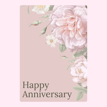 Happy Anniversary floral card