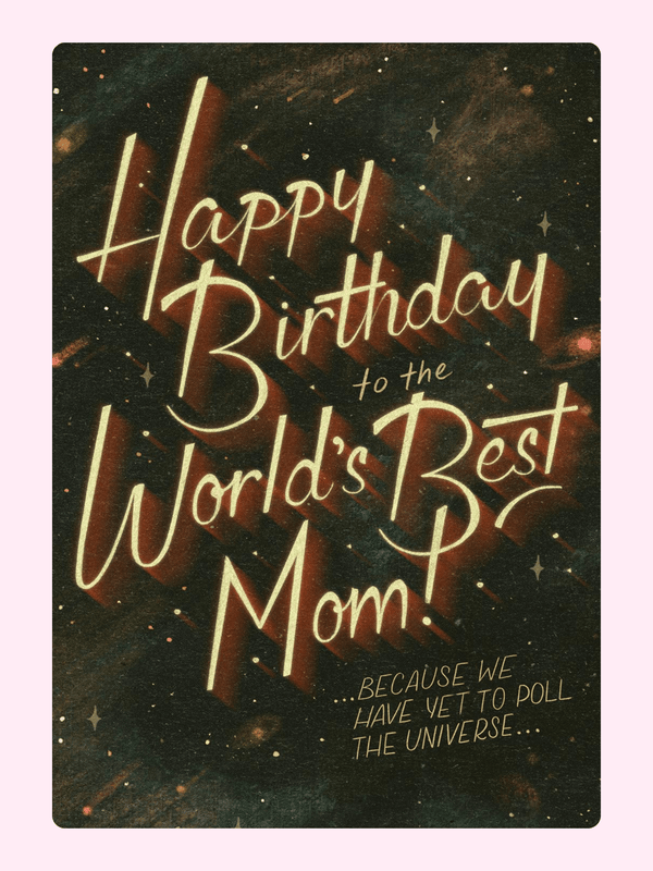World's Best Mom! Cake Card