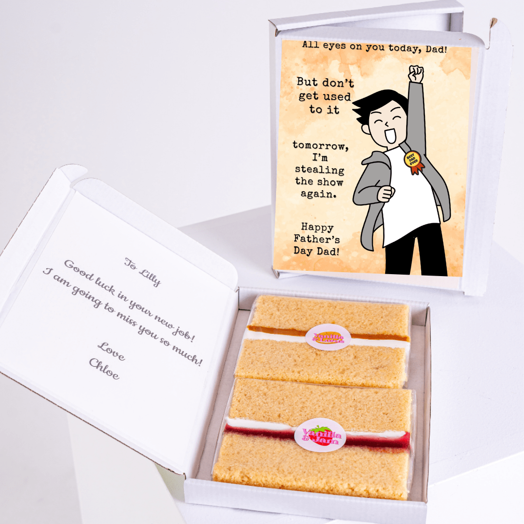Funny Father's Day cake card gift box for Dad