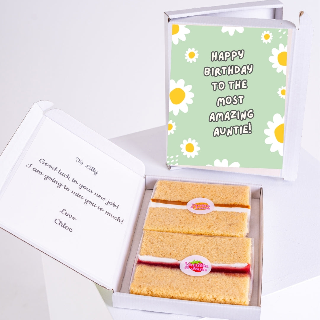 Amazing Auntie birthday cake card gift box