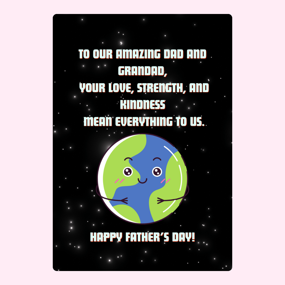 Amazing Dad and Grandad Father’s Day cake card design