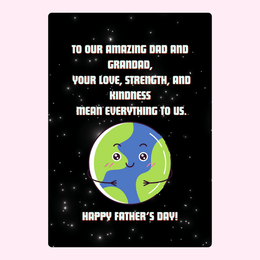 Amazing Dad and Grandad Father’s Day cake card design