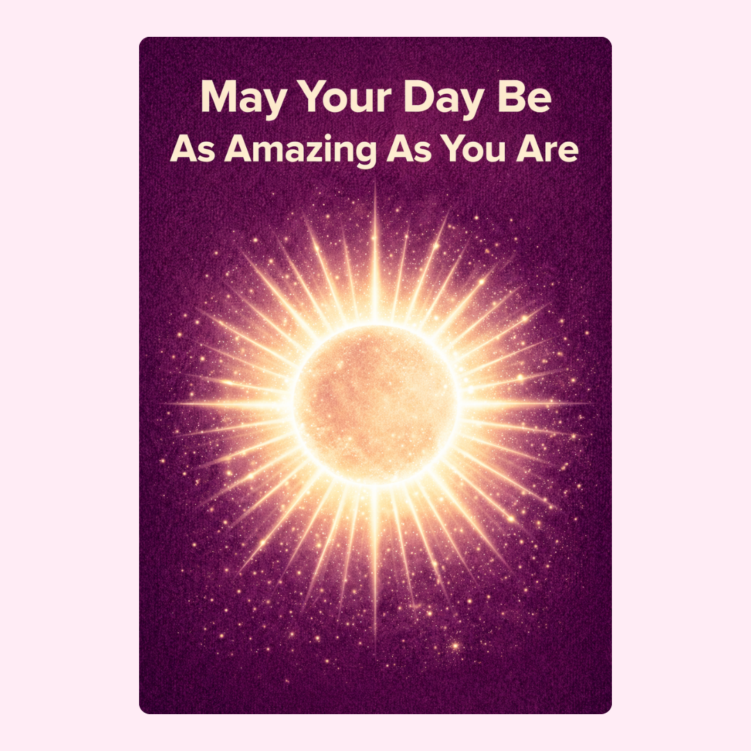 may your day be amazing greeting card design