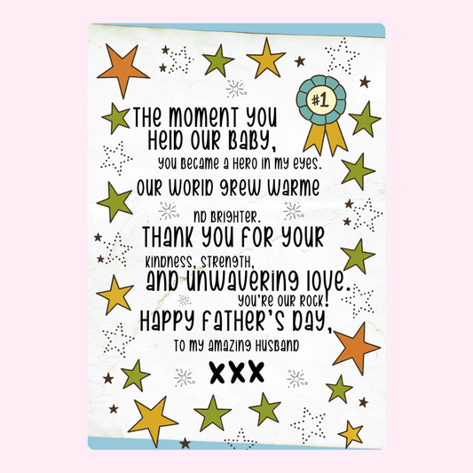 Amazing husband Father’s Day cake card design
