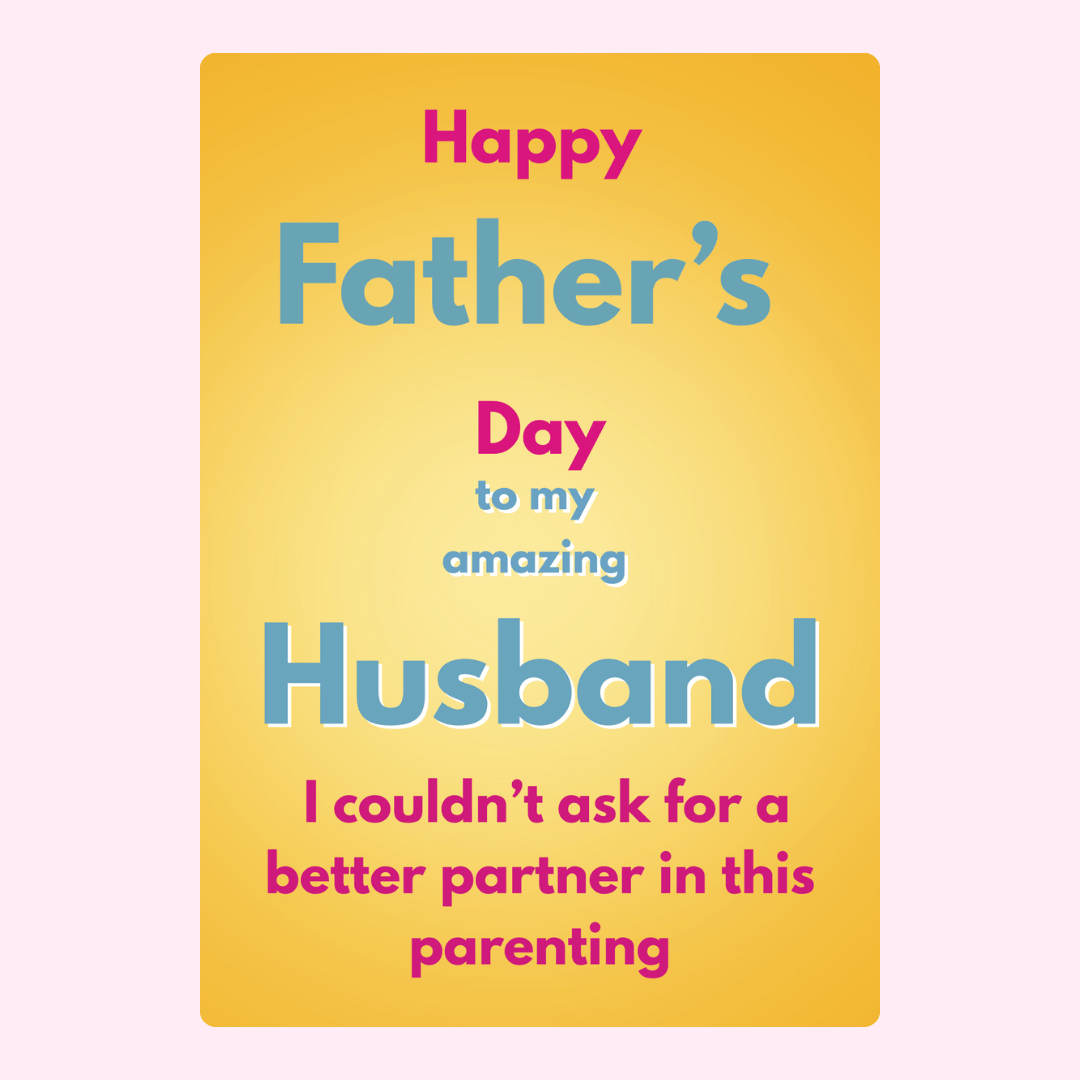 Amazing husband Father’s Day cake card design