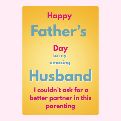 Amazing husband Father’s Day cake card design