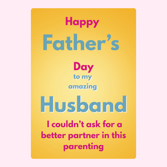 Amazing husband Father’s Day cake card design