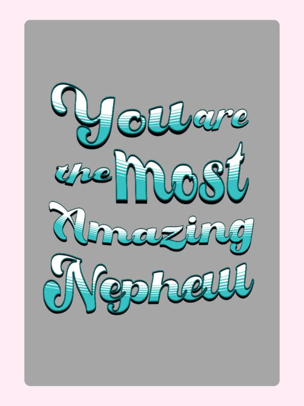 Amazing Nephew Cake Card