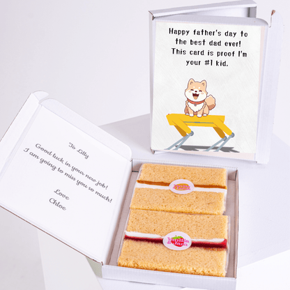Father’s Day cake card gift box with best dad ever message and number one kid design for Dad