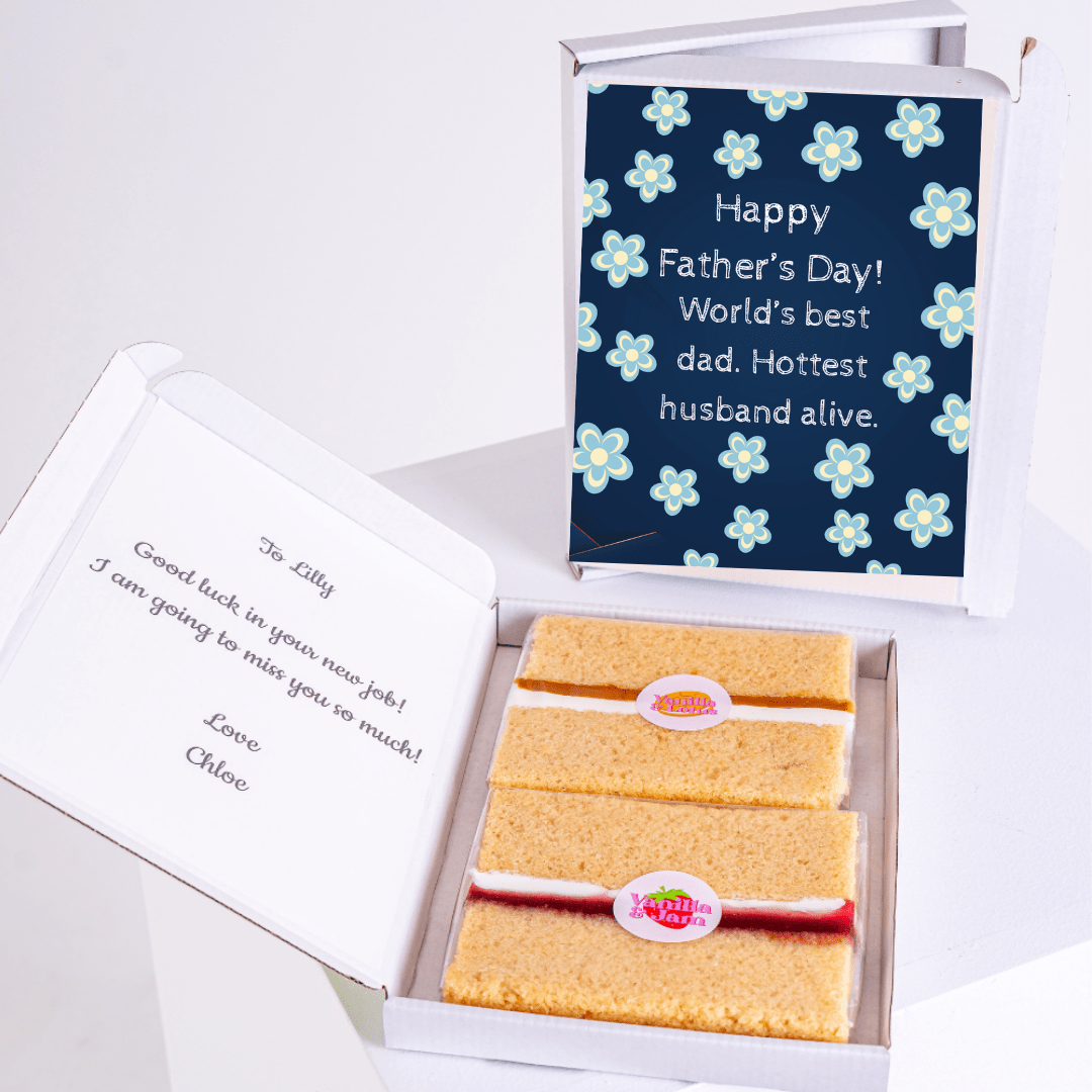 Best dad and husband Father’s Day cake card with cake inside