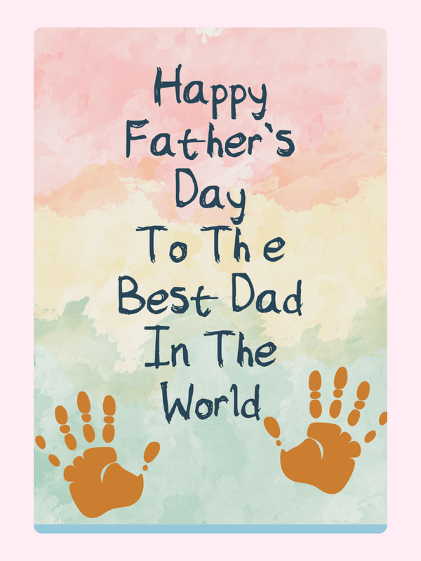 Best Dad in the World Father’s Day cake card design