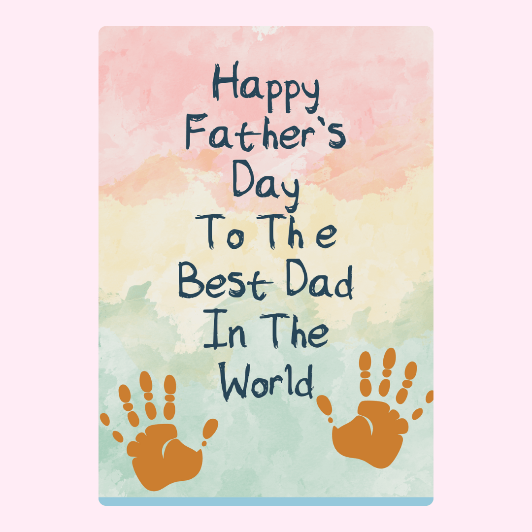 Best Dad in the World Father’s Day cake card design