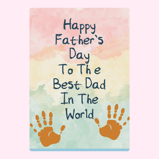Best Dad in the World Father’s Day cake card design