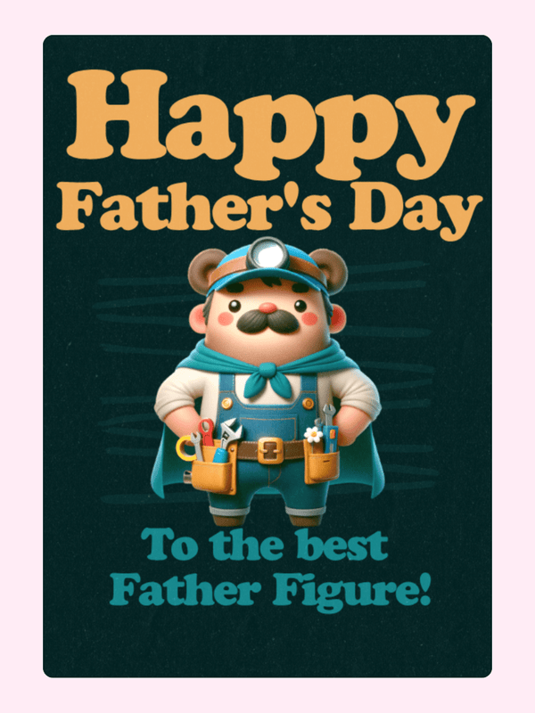Best Father Figure Father’s Day Cake Card, for Dad