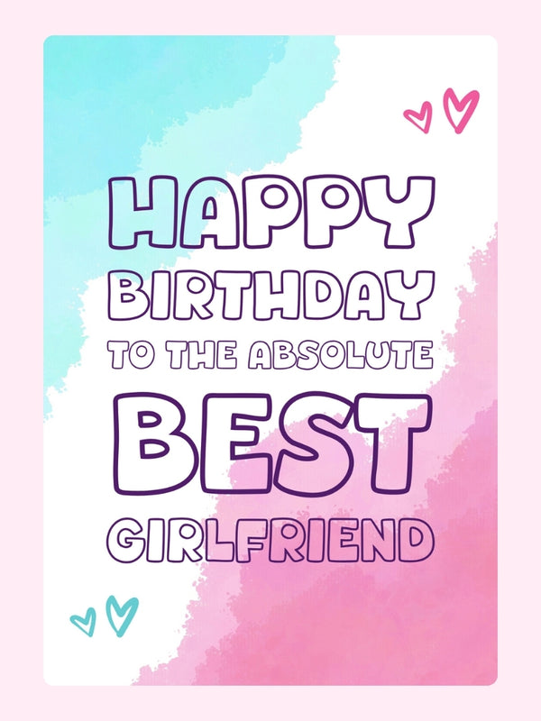Best Girlfriend Birthday Cake Card